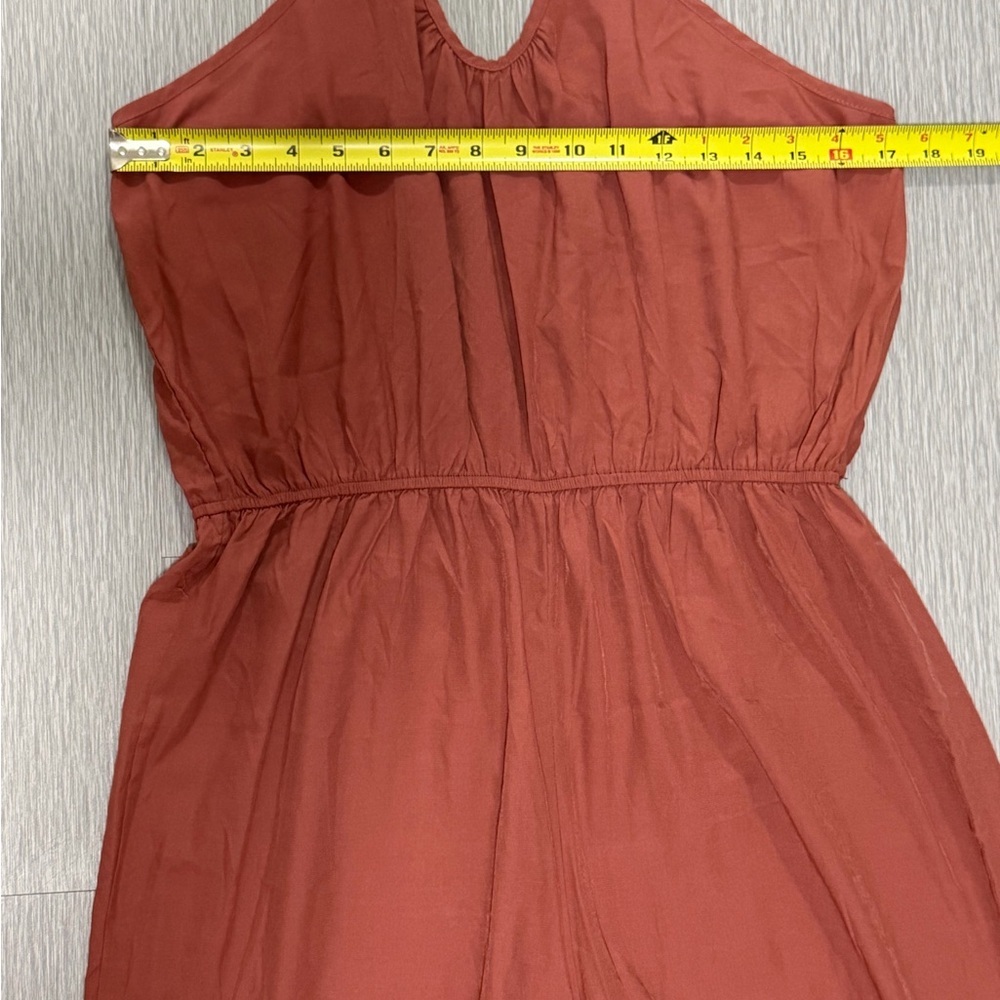 Cupshe Large Women's Burgundy Cross
Over Halter Neck Jumpsuit, NWT - Picture 3 of 8